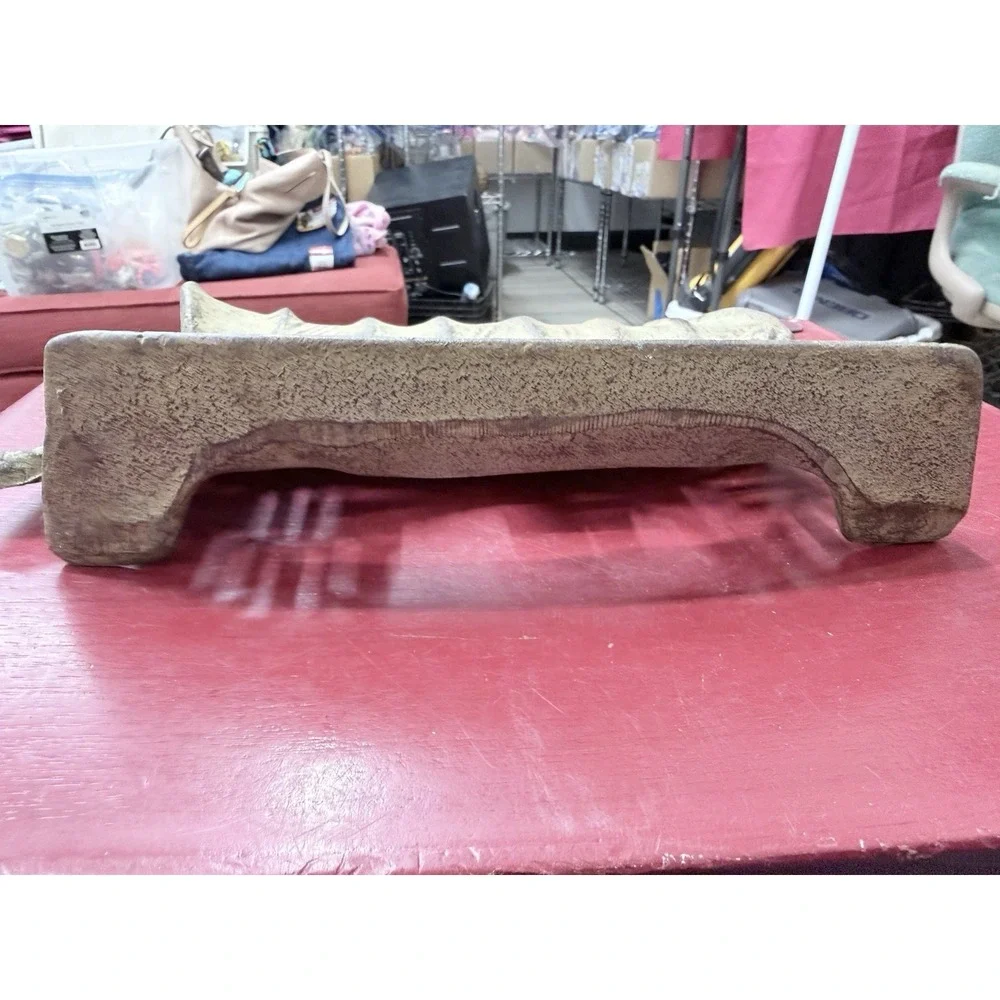 Antique Vintage Heavy Cast Iron Door Stop‎ Old West Covered Carriage Wagon 12